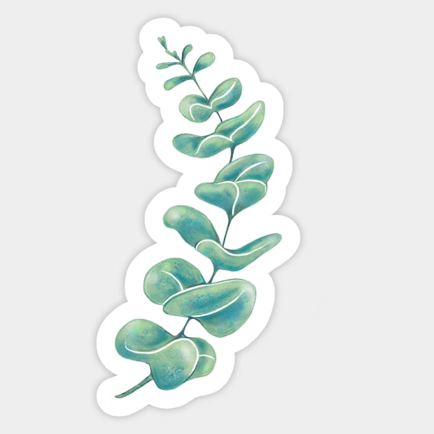 Eucalyptus art Sticker by Papergrape